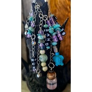 Beach Sand Sun Charm Bracelet